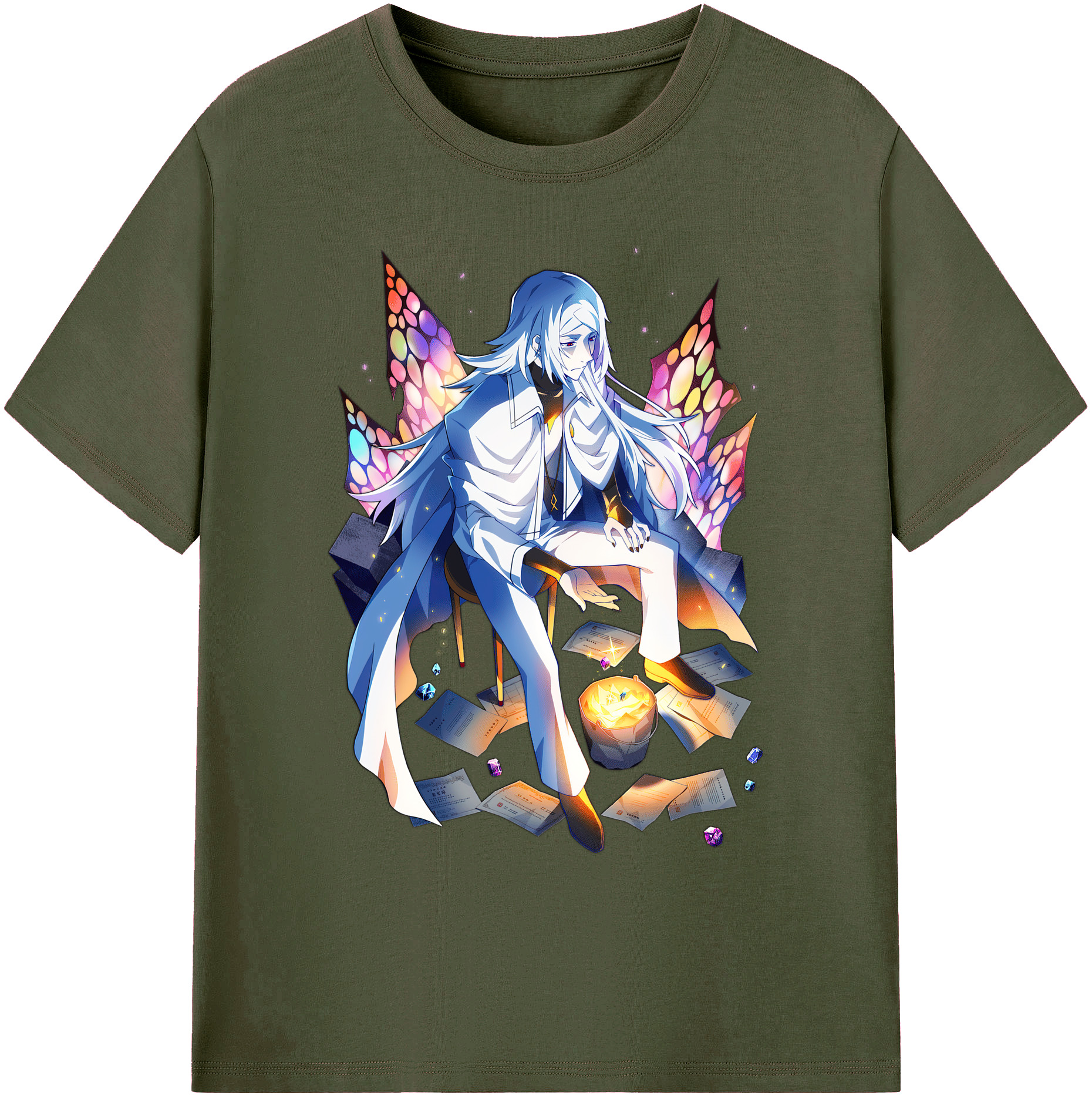 （画像用） 文豪ストレイドッグス Bungo Stray Dogs 綿100％ メンズ半袖Tシャツ｜肌触りやわらか＆通気性